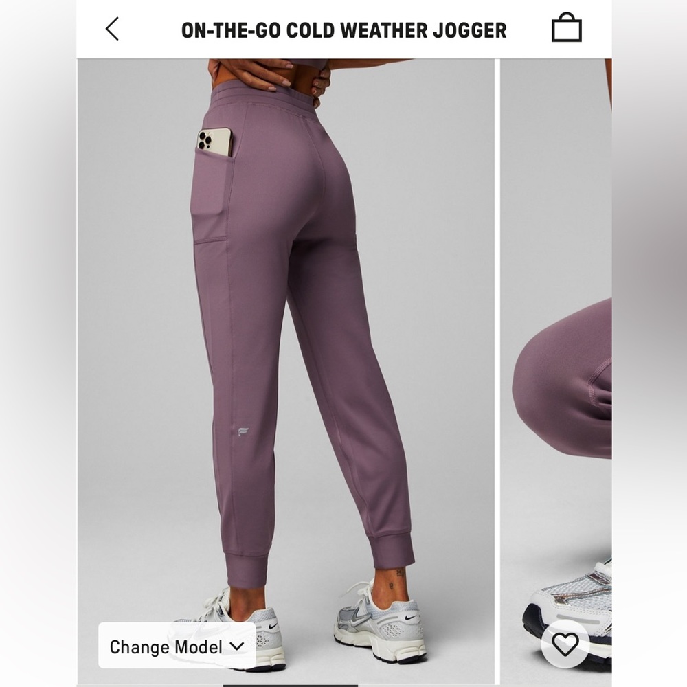 Plum Fabletics M cold weather joggers never worn